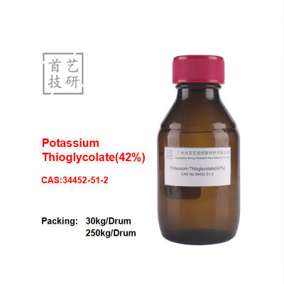Kalium thioglycolaat 42% wateroplosbaar Wit poeder Moleculair gewicht 164,25 Af Wit