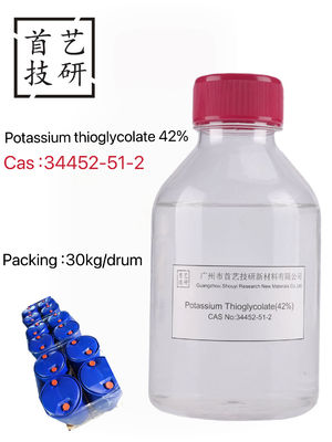 Kalium thioglycolaat 42% kleurloze vloeistof met een dichtheid van 1,25 g/cm3